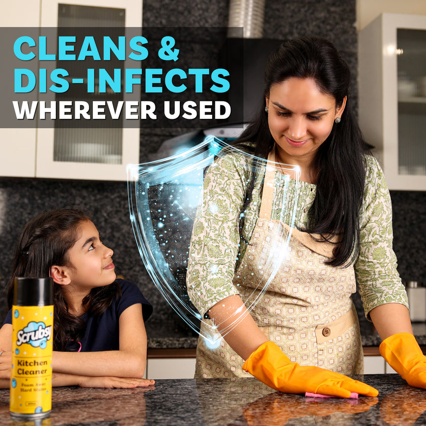 INDIA'S #1 FOAM-BASED COMPLETE KITCHEN CLEANER & DISINFECTANT (BUY 1 GET 1 FREE)(PACK OF 2)